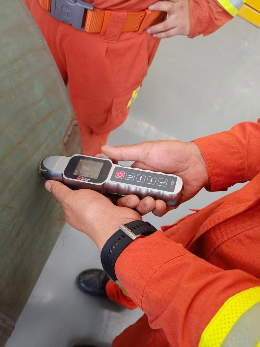 電磁測厚儀現(xiàn)場案例